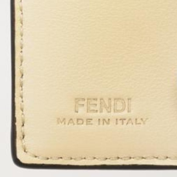 NWT Fendi Selleria Tri Fold Black Leather Micro Wallet Billfold Gold COA 8M0415 - Picture 8 of 13